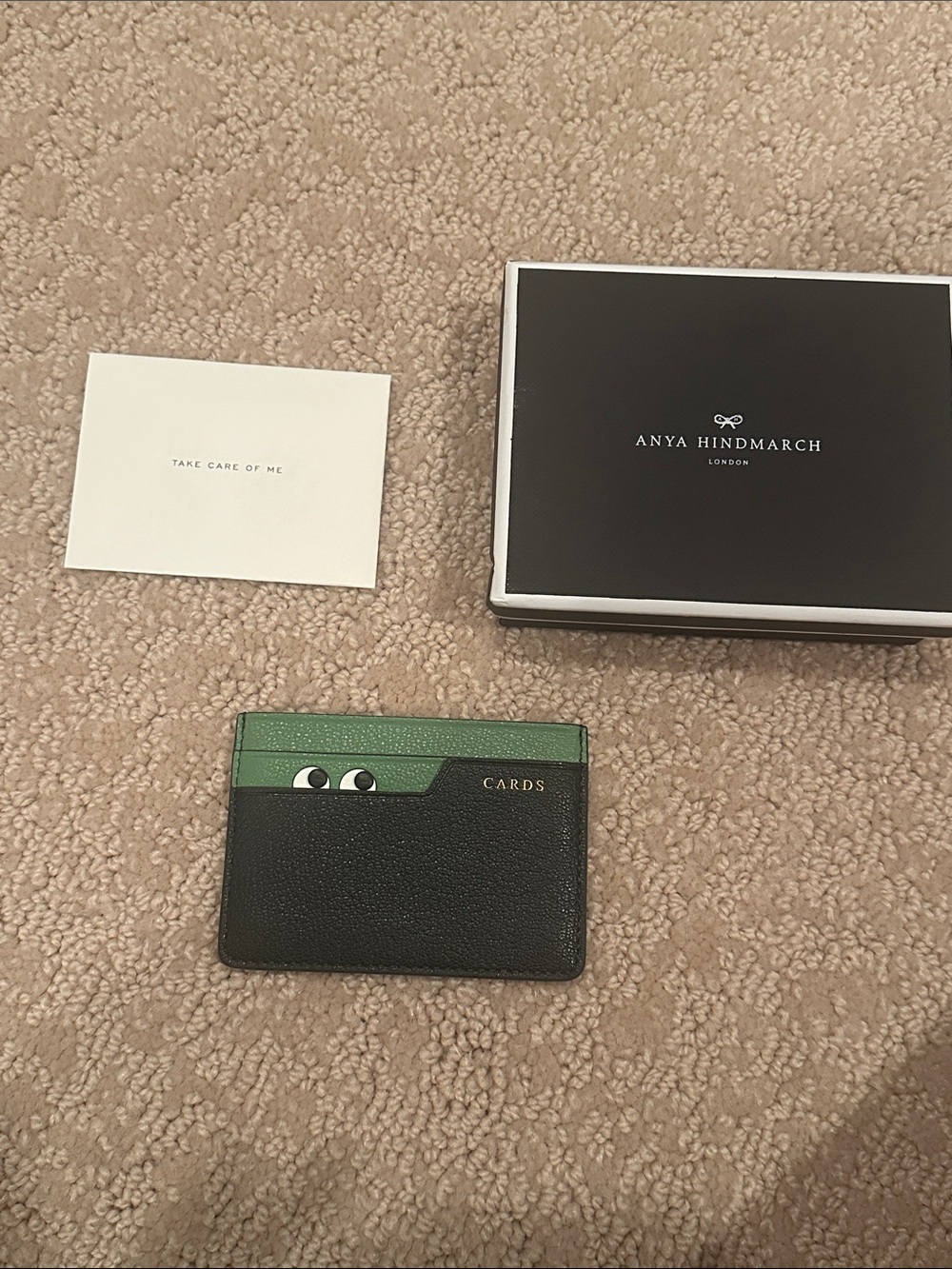 NEW Anya Hindmarch Peeping Eyes Card Holder
